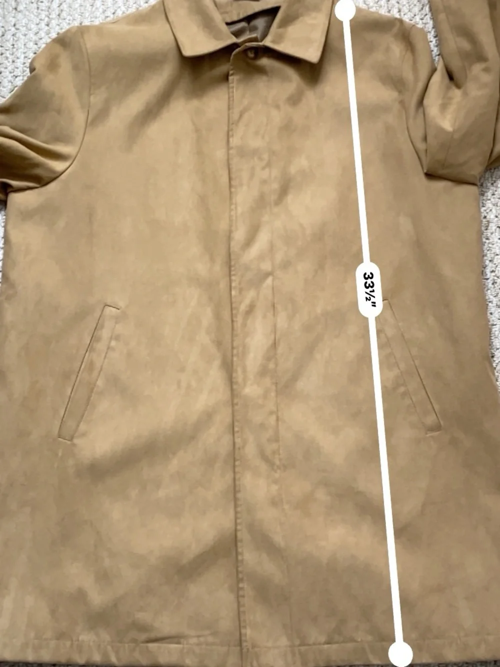 WEATHERPROOF | Waterproof Raincoat Faux Suede Jacket Trench Coat Small